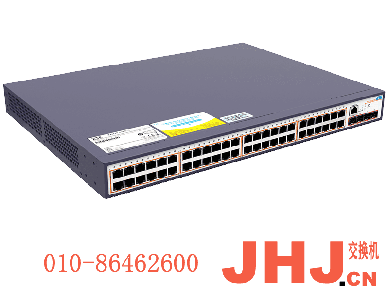 ZXR10 5260-52TD-S：48*10/100/1000Base-T RJ45端口 + 4*10GE SFP+端口   ZXR10 5260-S系列交换机
