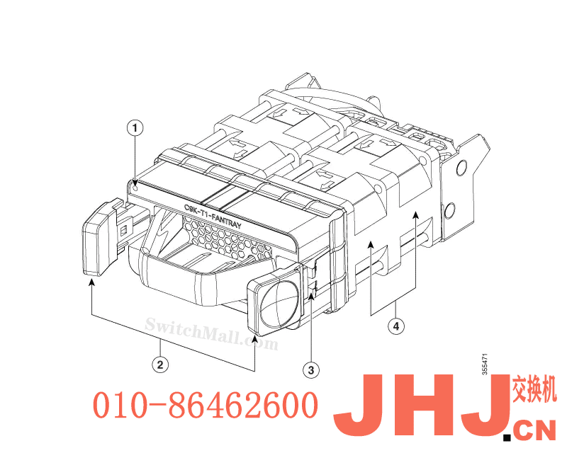 C9500X-FAN-1U-R  Catalyst 9500X front to back cooling fan