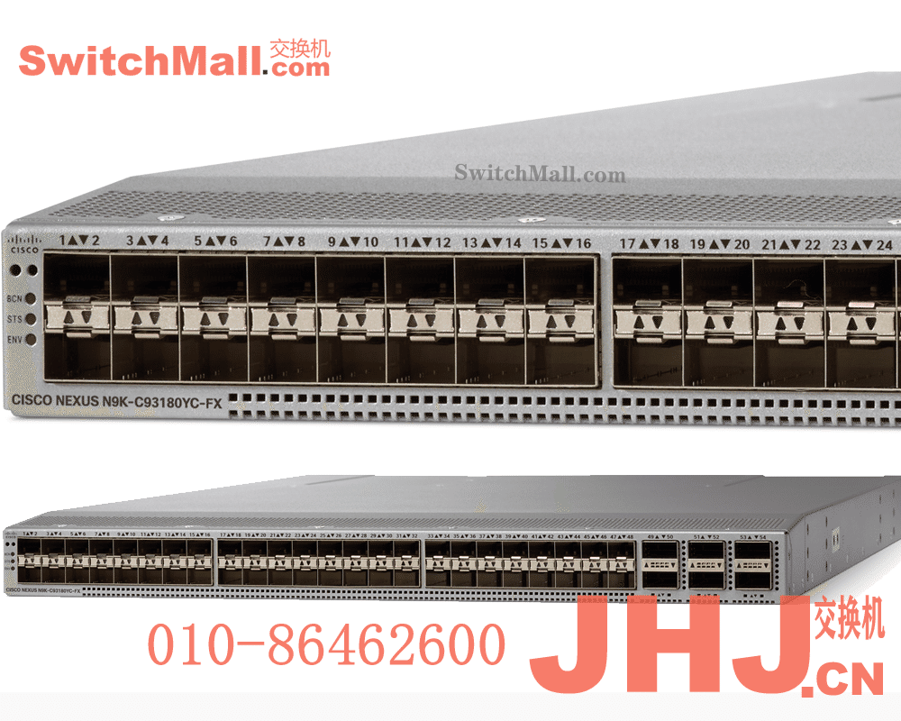 N9K-C93180YC-FX3 | 思科Nexus 9300系列48个 1/10G/25G SFP光口,6个 40G/100G QSFP28端口交换机 | Cisco N9K-C93180YC-FX3  |思科数据中心-低时延交换机 | Nexus 9300 with 48p 1/10G/25G SFP and 6p 40G/100G QSFP28