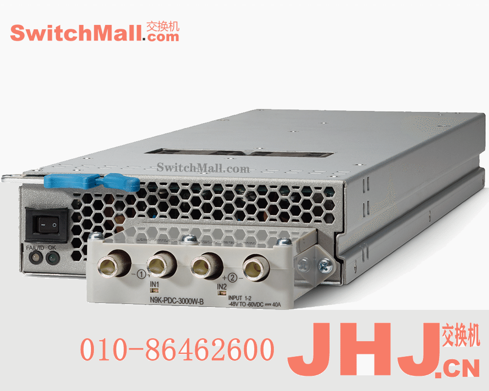 N9K-PDC-3000W-B=|思科Nexus 9500系列 3000W直流电源模块 | Cisco N9K-PDC-3000W-B |Cisco Nexus 9500 3000W -48V-60V DC PS, Port-Side Intake