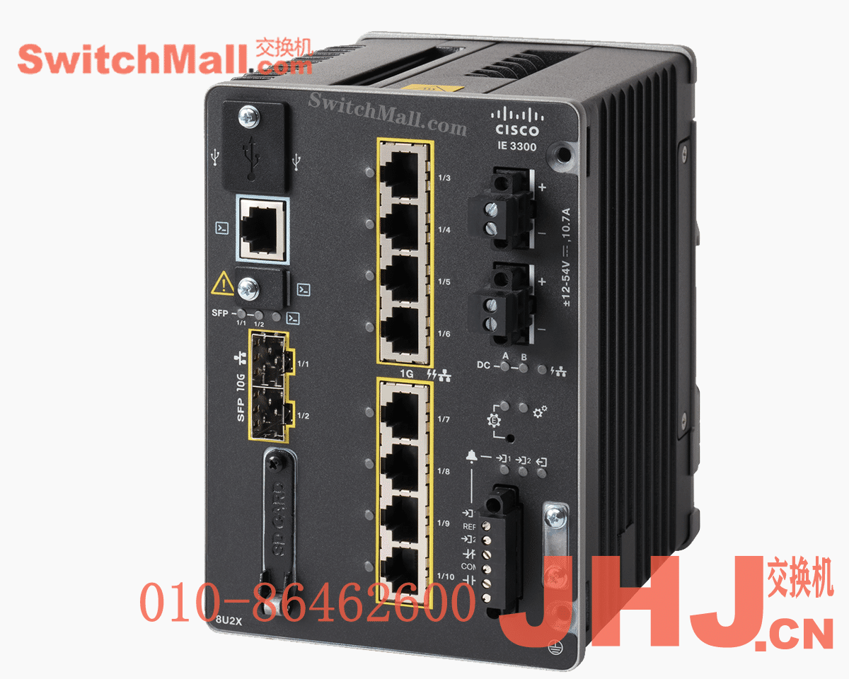 IE-3300-8U2X-A= | 思科工业交换机IE3300系列8个千兆Ge口(4个POE),2个10G SFP+万兆光口| Cisco  IE-3300-8U2X-A | Catalyst IE3300 with 8 GE Copper (4PPoE) and 2 10G SFP, Modular, Network Advantage