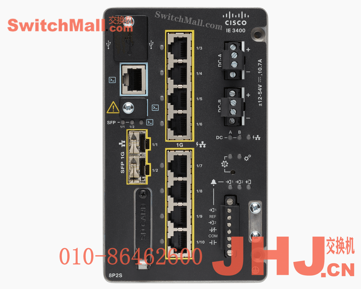 IE-3400-8P2S-A= | 思科工业交换机IE3400系列8个千兆Ge POE/POE+,2个GE SFP光口| Cisco  IE-3400-8P2S-A  |  Catalyst IE3400 with 8 GE PoE/PoE+, 2 GE SFP, Adv. Modular, Network Advantage