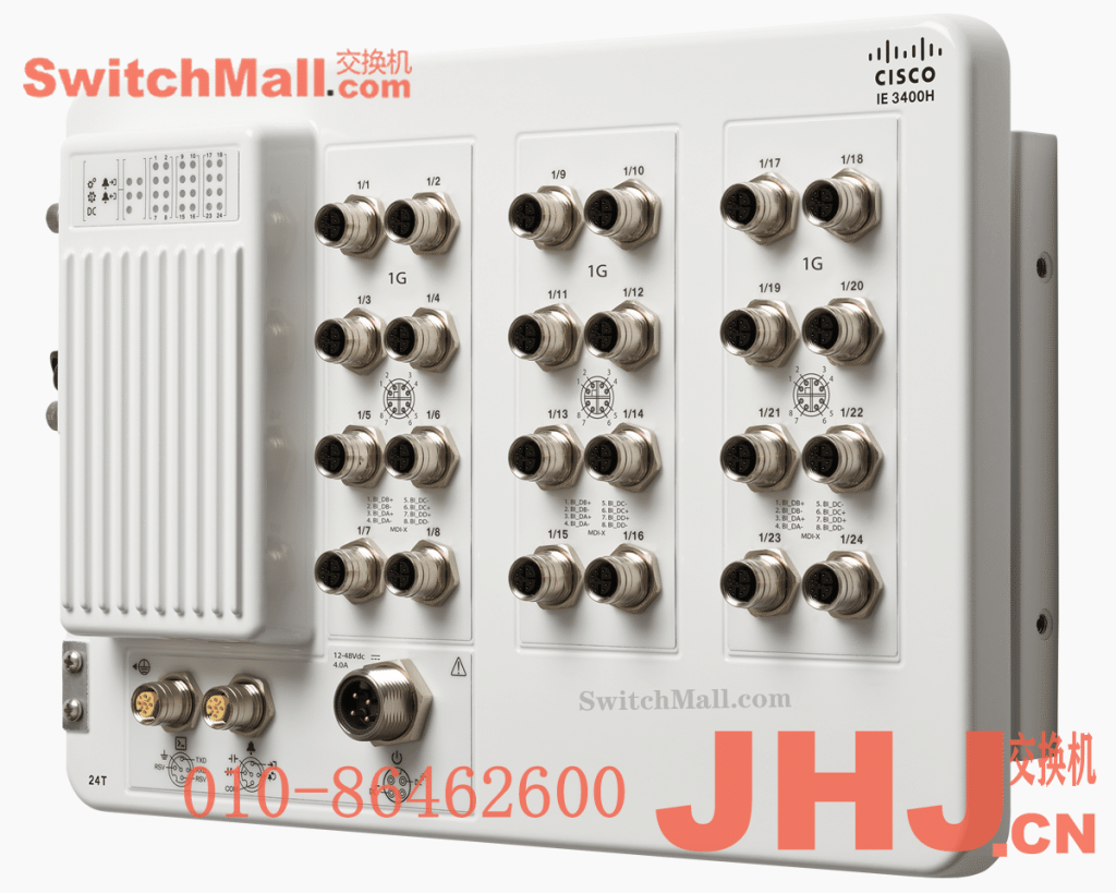 IE-3400H-24T-E= | 思科IE3400H系列IP63-rated防护等级工业交换机 | Cisco IE-3400H-24T-E  | Catalyst IE3400 Heavy Duty 带 24 个 GE M12 接口 | Catalyst IE3400 Heavy Duty w/ 24 GE M12 interfaces, IP67, Network Essentials
